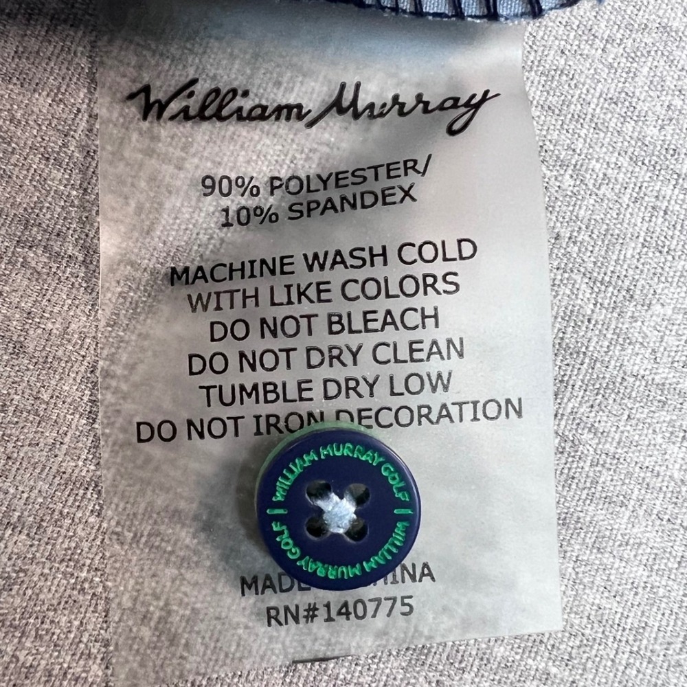 William Murray Golf Mens Navy Blue Golf Icon Print Short Sleeve Button Down M - Picture 13 of 15